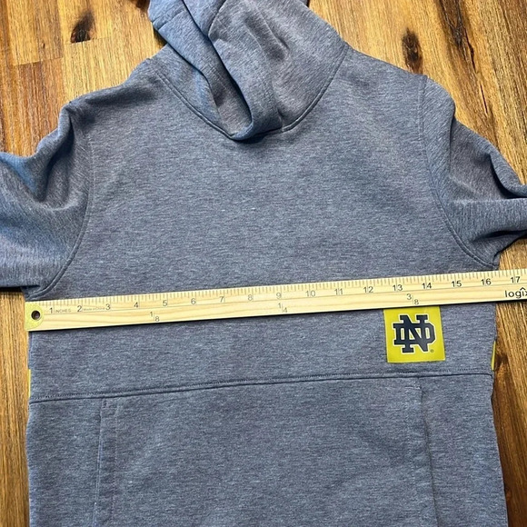 Under Armour blue University of Notre Dame hooded sweatshirt youth large EUC - Picture 7 of 8
